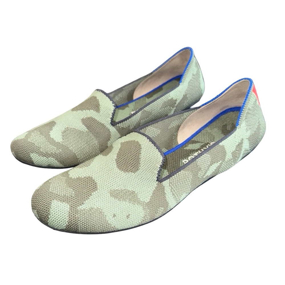 Rothy’s The Loafer in Green Olive Camo Sz 9